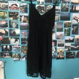 Black slip dress